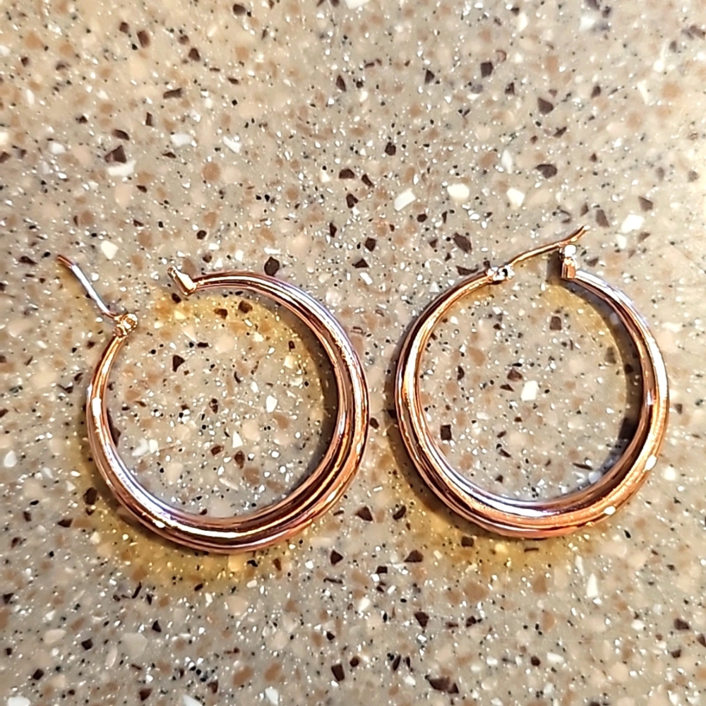 Rose gold earrings